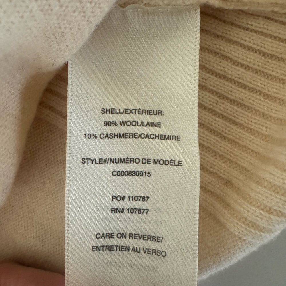 Alice + Olivia Black and Cream Cowl Neck Sweater - Picture 4 of 4